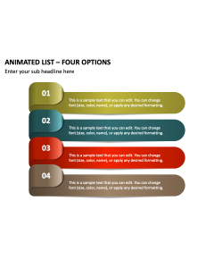 Animated List - Four Options PPT Thumbnail