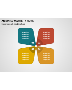 Animated Matrix - 4 Parts PPT Thumbnail
