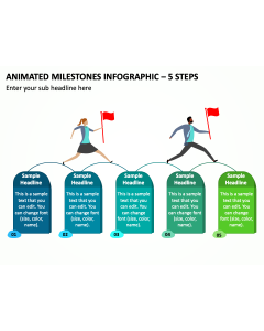Animated Milestones Infographic - 5 Steps PPT Thumbnail
