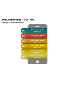 Animated Mobile - 6 Options PPT Thumbnail