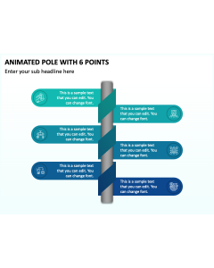 Animated Pole with 6 Points PPT Thumbnail