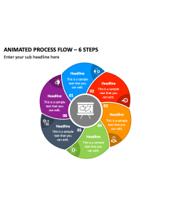 Animated Process Flow - 6 Steps PPT Thumbnail