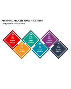 Animated Process Flow - Six Steps PPT Thumbnail