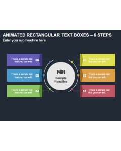 Animated Rectangular Text Boxes - 6 Steps PPT Thumbnail