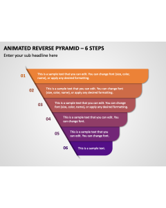 Animated Reverse Pyramid - 6 Steps PPT Thumbnail