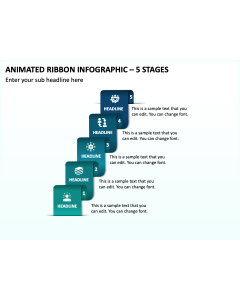 Animated Ribbon Infographic - 5 Stages PPT Thumbnail