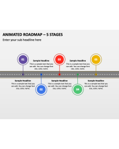 Animated Roadmap - 5 Stages PPT Thumbnail