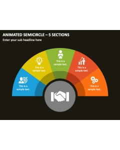 Animated Semicircle - 5 Sections PPT Thumbnail