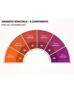 Animated Semicircle - 6 Components PPT Thumbnail