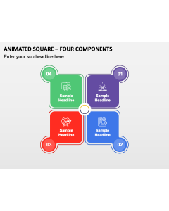 Animated Square - Four Components PPT Thumbnail