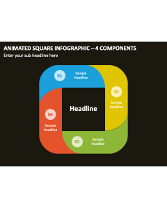 Animated Square Infographic - 4 Components PPT Thumbnail