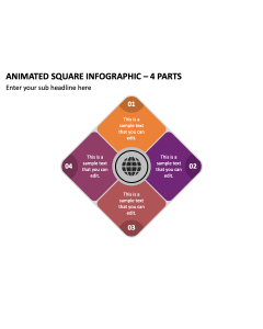 Animated Square Infographic - 4 Parts PPT Thumbnail