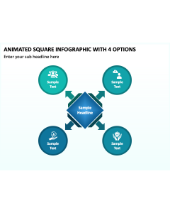 Animated Square Infographic with 4 Options PPT Thumbnail