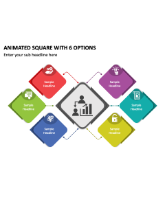 Animated Square with 6 Options PPT Thumbnail