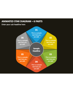 Animated Star Diagram - 6 Parts PPT Thumbnail
