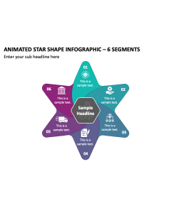 Animated Star Shape Infographic - 6 Segments PPT Thumbnail