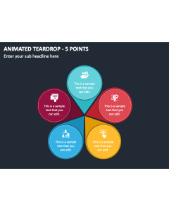 Animated Teardrop - 5 Points PPT Thumbnail