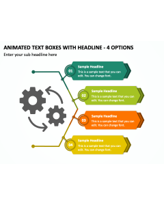 Animated Text Boxes with Headline - 4 Options PPT Thumbnail