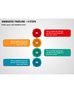Animated Timeline - 4 Steps PPT Thumbnail