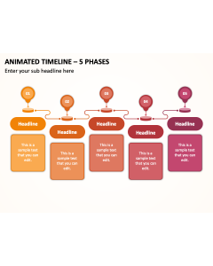Animated Timeline - 5 Phases PPT Thumbnail