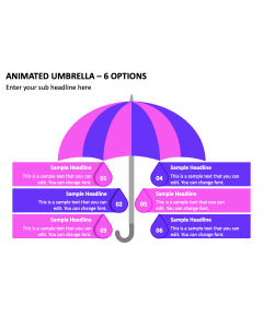 Animated Umbrella - 6 Options PPT Thumbnail