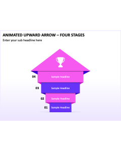 Animated Upward Arrow - Four Stages PPT Thumbnail