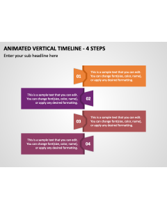 Animated Vertical Timeline - 4 Steps PPT Thumbnail