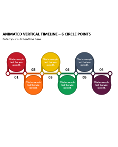 Animated Vertical Timeline - 6 Circle Points PPT Thumbnail