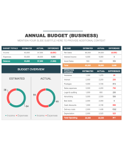 Annual Budget (Business) PPT Slide 1