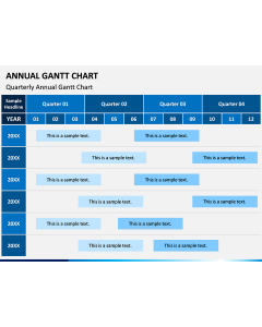 Annual Gantt Chart PPT Slide 1