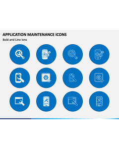 Application Maintenance Icons PPT Slide 1