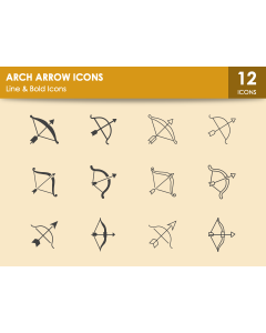 Arch Arrow Icons PPT Slide 1