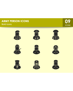 Army Person Icons PPT Slide 1