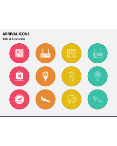 Arrival Icons PPT Slide 1