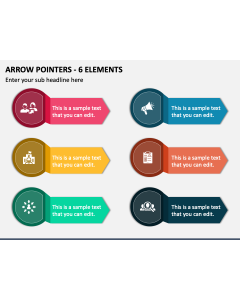 Arrow Pointers - 6 Elements PPT Slide 1