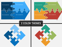 Arrow puzzle PPT cover slide
