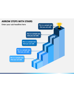 Arrow Steps with Stairs PPT Slide 1