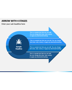 Arrow with 4 Stages PPT Slide 1