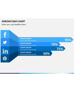 Arrows Bar Chart PPT slide 1