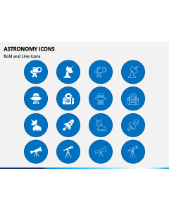 Astronomy Icons PPT Slide 1