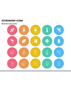 Astronomy Icons PPT Slide 1