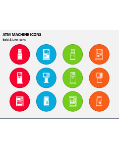 Atm Machine Icons PPT Slide 1