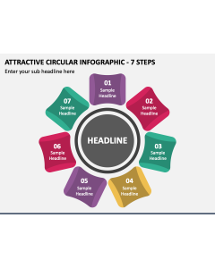 Attractive Circular Infographic - 7 Steps PPT Slide 1