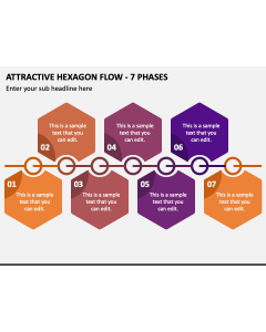 Attractive Hexagon Flow - 7 Phases PPT Slide 1