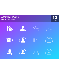 Attrition Icons PPT Slide 1