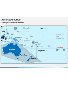 Australasia Map PPT Slide 1