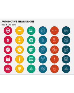 Automotive Service Icons PPT Slide 1