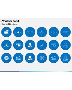 Aviation Icons PPT Slide 1