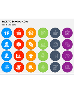 Back to School Icons PPT Slide 1