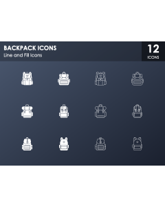Backpack Icons PPT Thumbnail